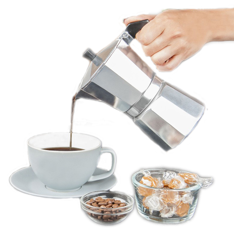 Quality Coffee Equipment - صانعة قهوة إسبريسو من الألومنيوم، صانعة