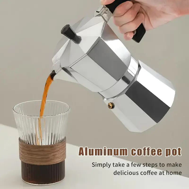 Coffee Equipment Espresso - وعاء موكا كلاسيكي من الألومنيوم سعة