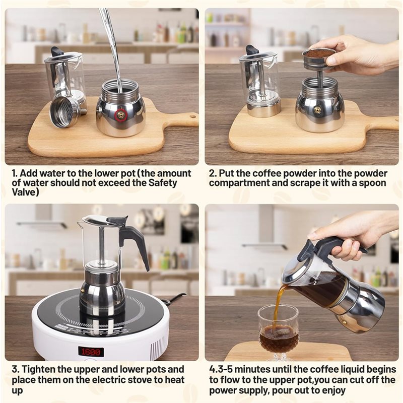 وعاء موكا زجاجي شفاف من ABUI ب - مراجعة Quality Coffee Equipment وسعره