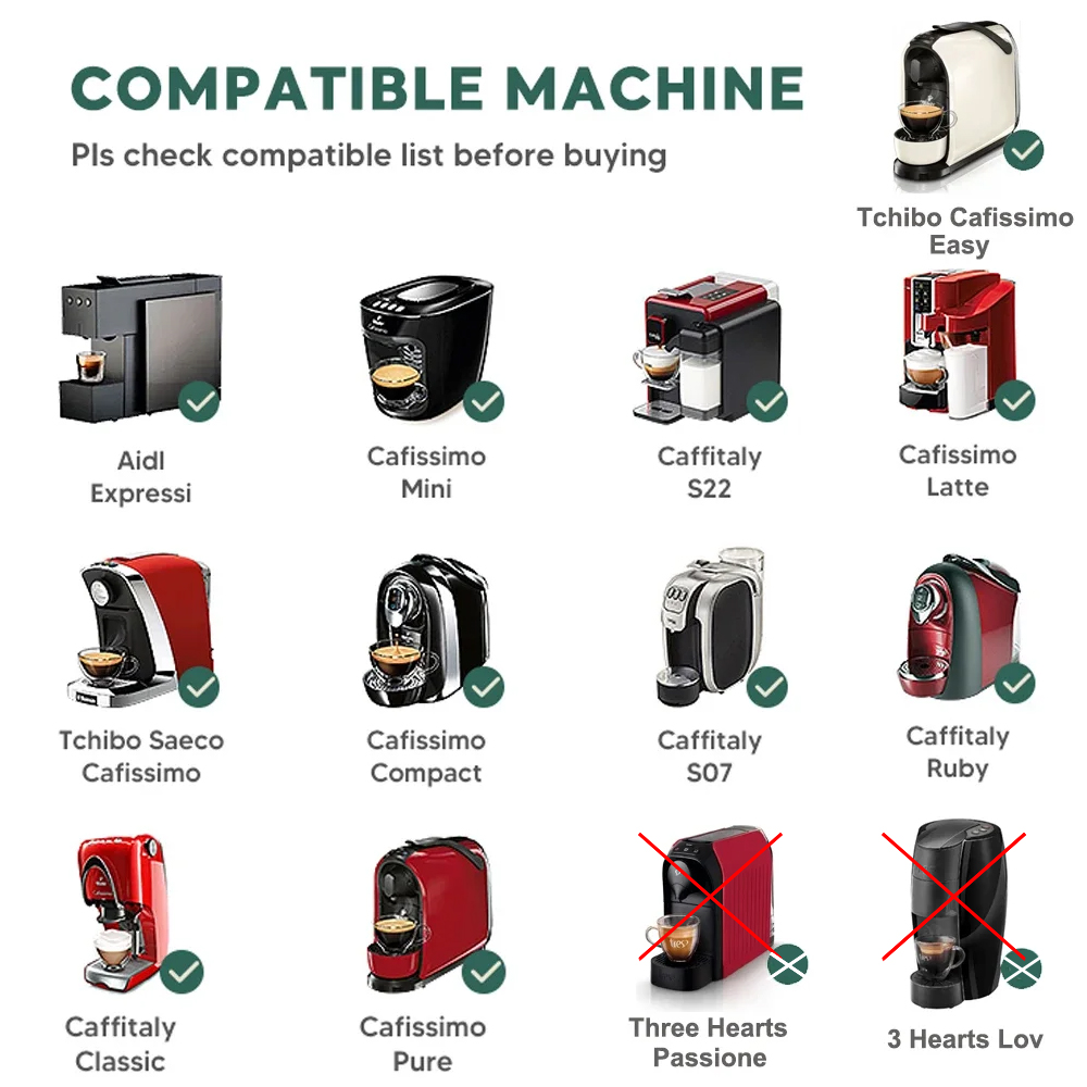 لـ 3 قلوب Tchibo Cafissimo K ر - مراجعة Coffee Equipment Espresso وسعره